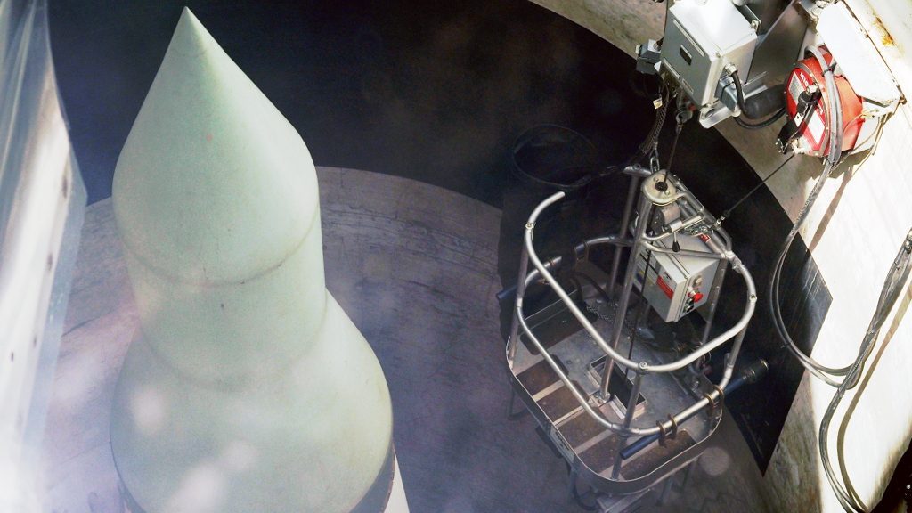 Inside the missile silo of Delta-09 launch facility at the Minuteman Missile National Historic Site in South Dakota, once part of the 66th Missile Squadron, 44th Strategic Missile Wing, United States Air Force