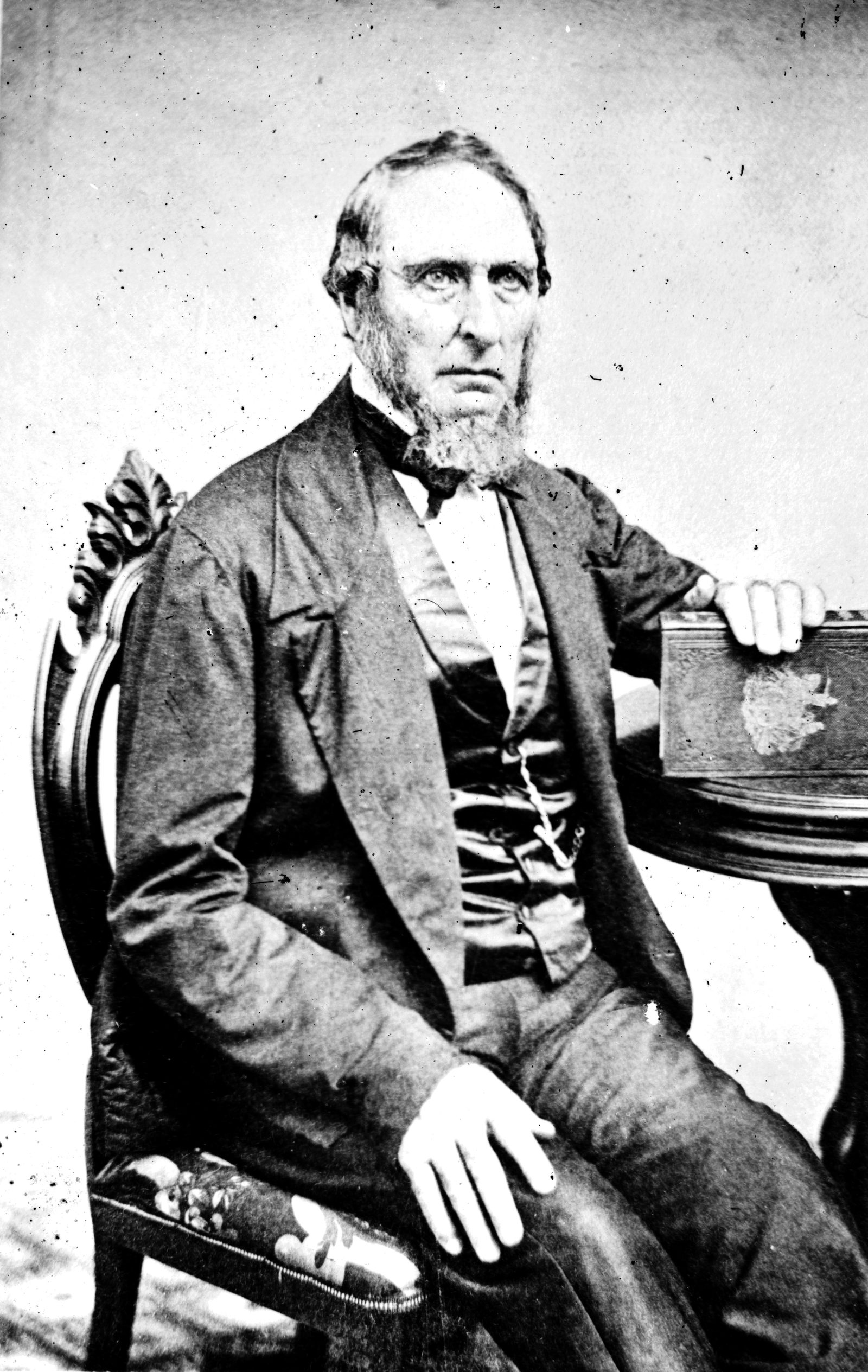 Portrait of Owen Chase, first mate of the whaling ship Essex, whose 1821 published account of a sperm whale ramming and sinking his ship helped inspire Moby-Dick